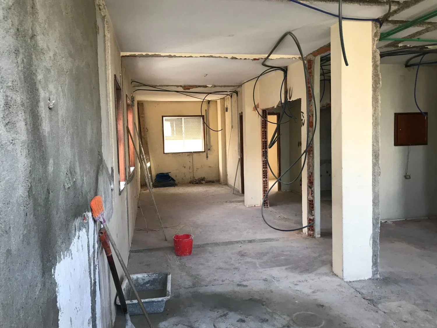 Circulação durante a remodelação — Apartamento na Póvoa de Varzim · 2